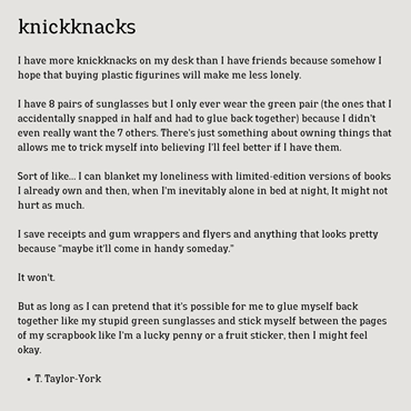 knickknacks-poem